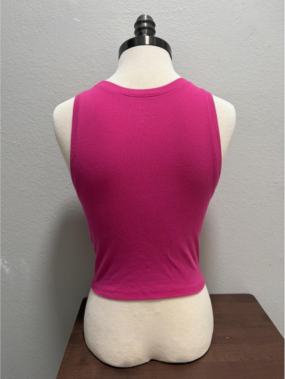 Hollister Hot Pink Must Have Collection Cami Crop Tank Top S - Picture 3 of 3
